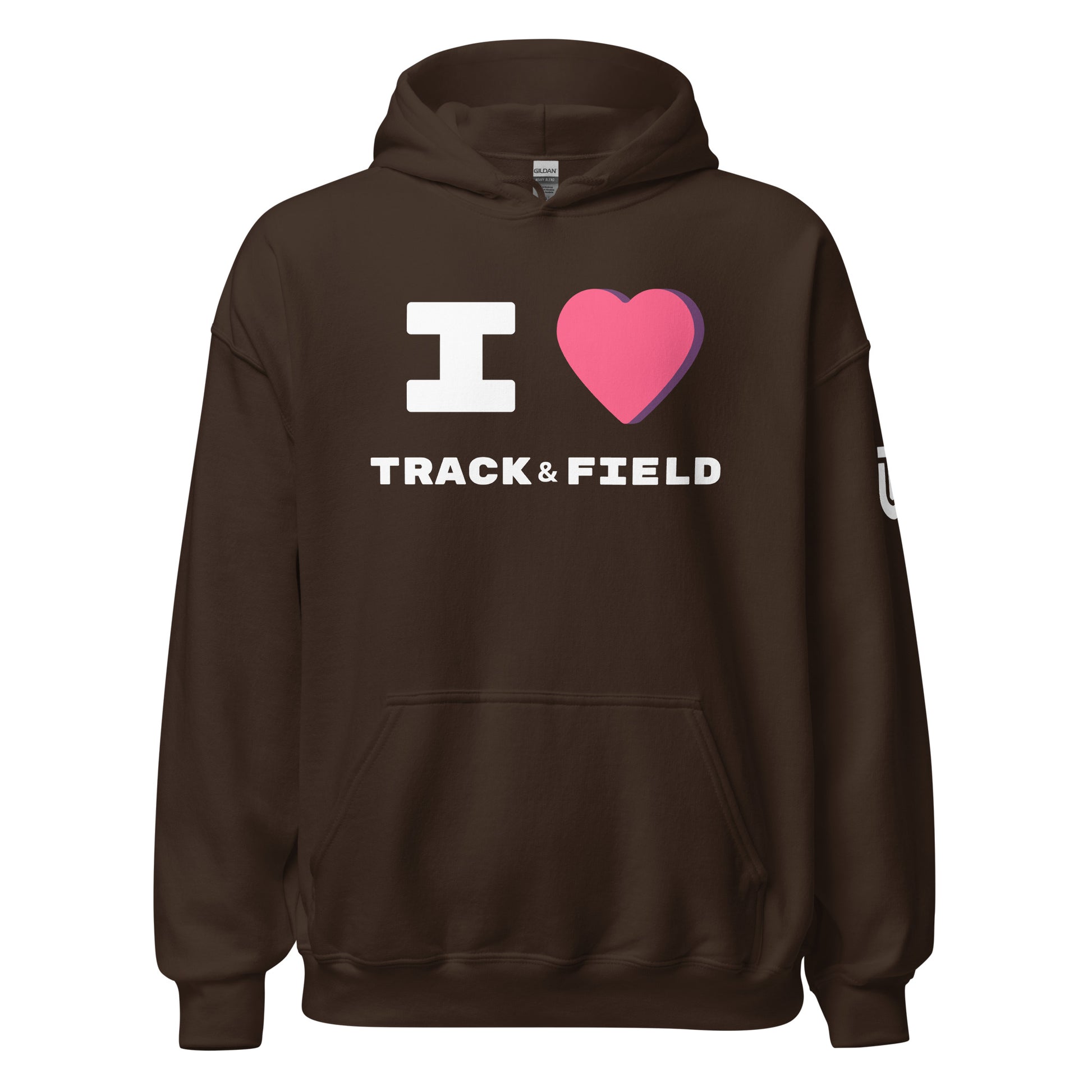 I LOVE Track & Field - Hoodie (White Writing) - URBAN T&F