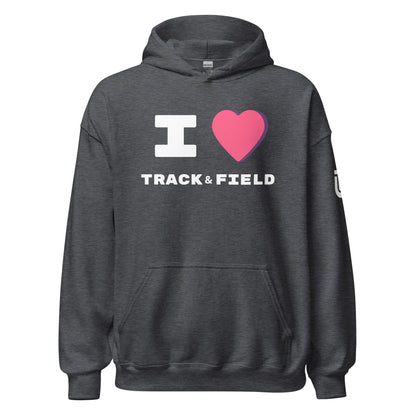 I LOVE Track & Field - Hoodie (White Writing) - URBAN T&F