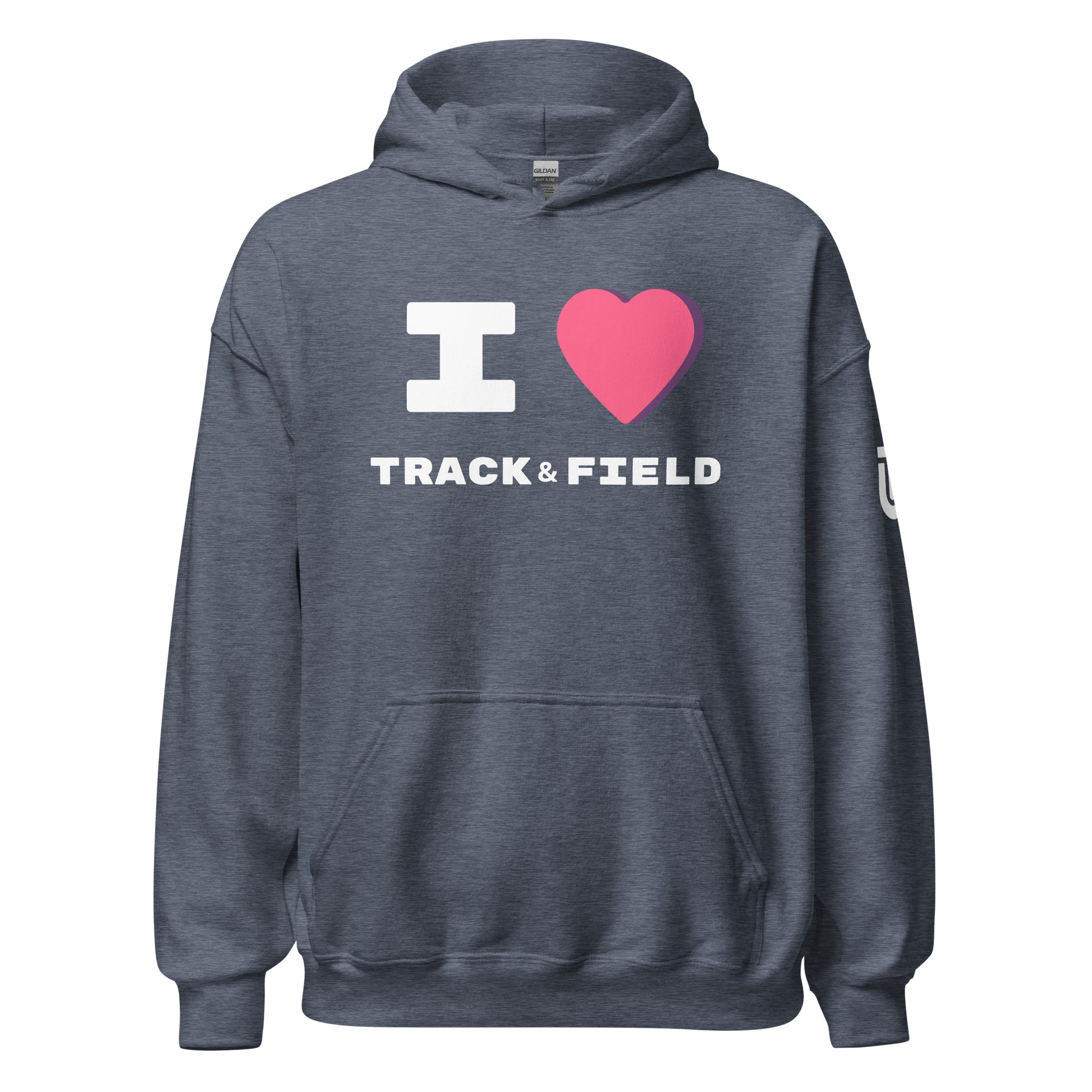 I LOVE Track & Field - Hoodie (White Writing) - URBAN T&F