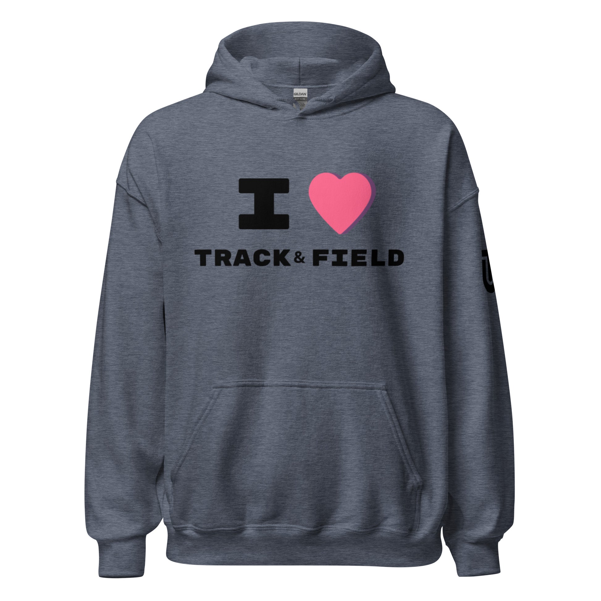 I LOVE Track & Field Hoodie (Black Writing) - URBAN T&F