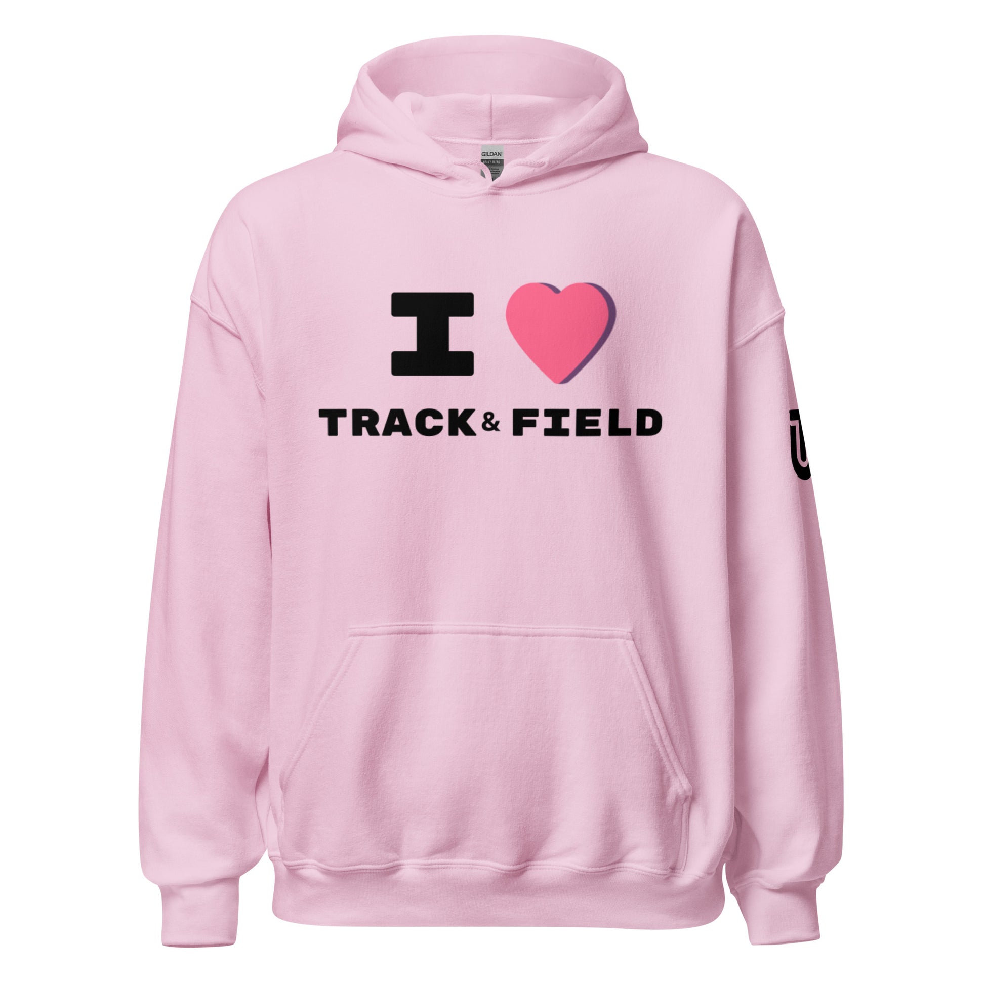 I LOVE Track & Field Hoodie (Black Writing) - URBAN T&F