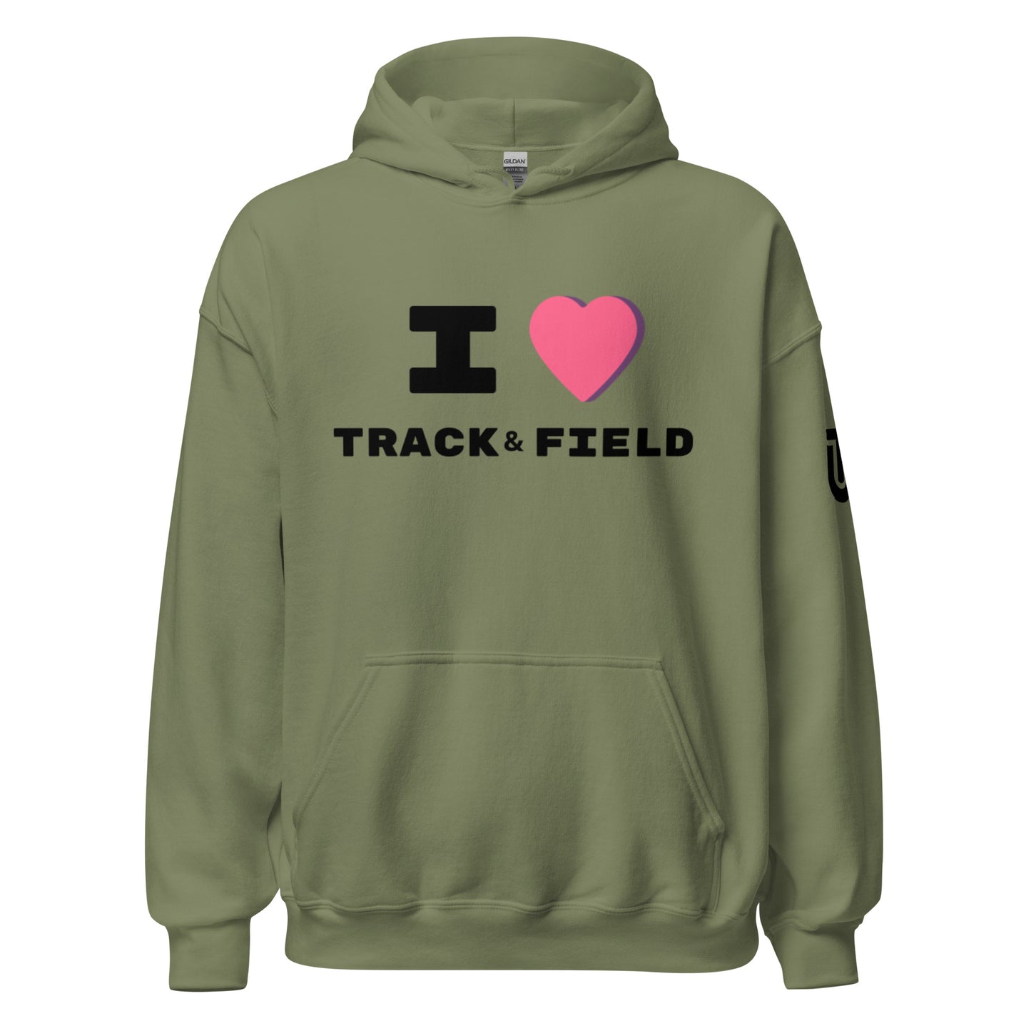 I LOVE Track & Field Hoodie (Black Writing) - URBAN T&F