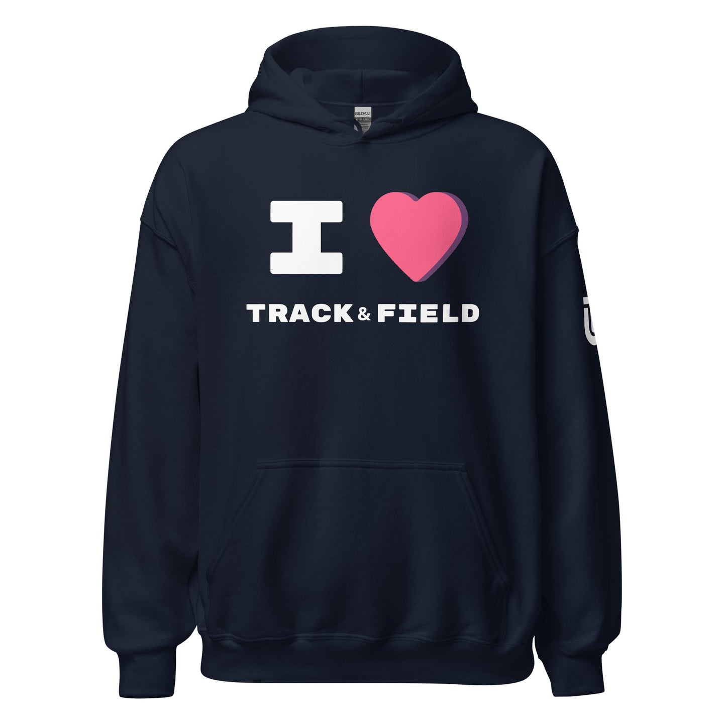 I LOVE Track & Field - Hoodie (White Writing) - URBAN T&F