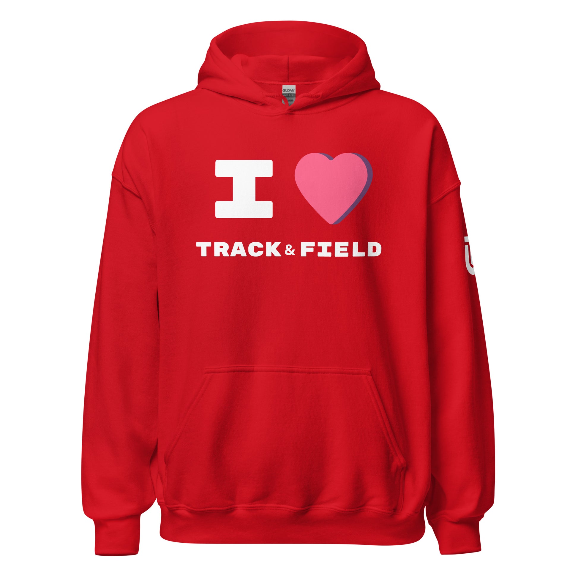 I LOVE Track & Field - Hoodie (White Writing) - URBAN T&F