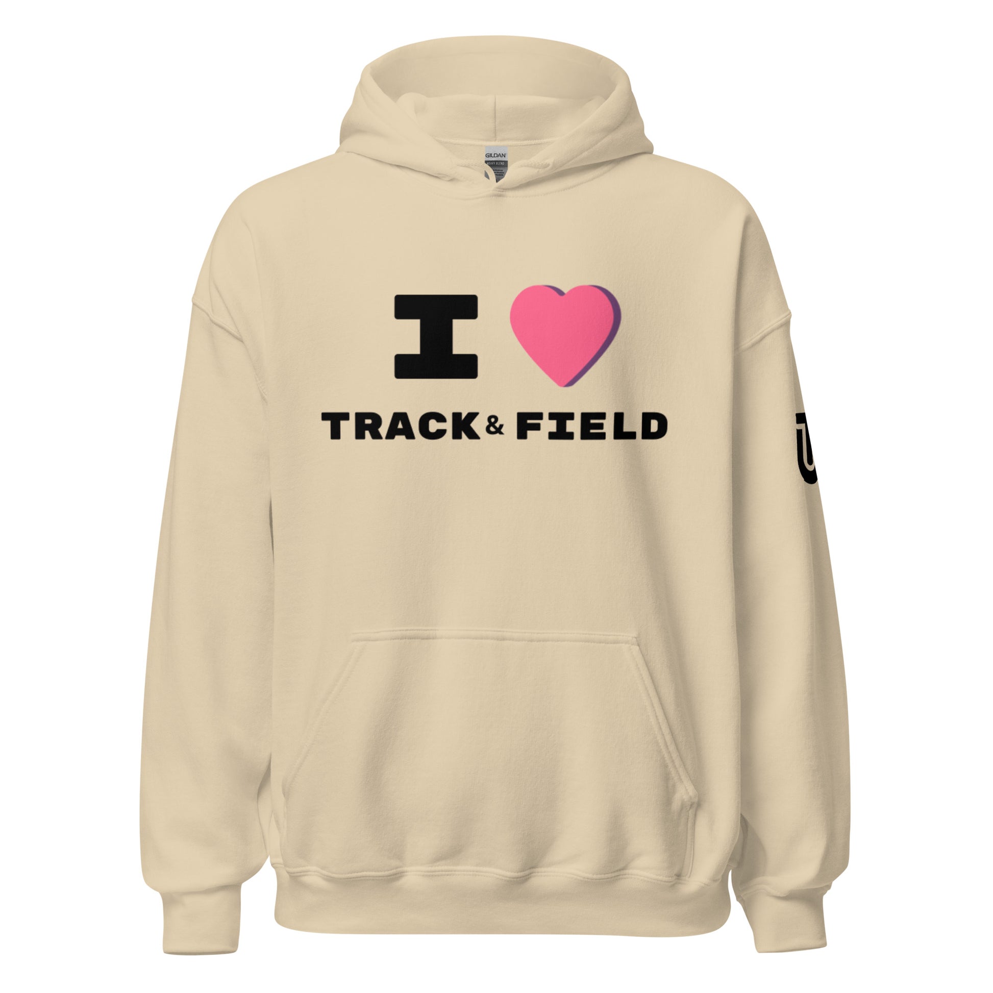 I LOVE Track & Field Hoodie (Black Writing) - URBAN T&F