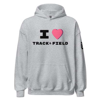 I LOVE Track & Field Hoodie (Black Writing) - URBAN T&F