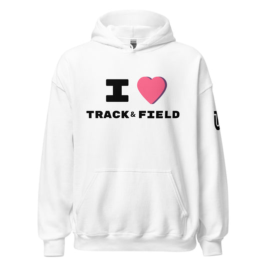 I LOVE Track & Field Hoodie (Black Writing) - URBAN T&F